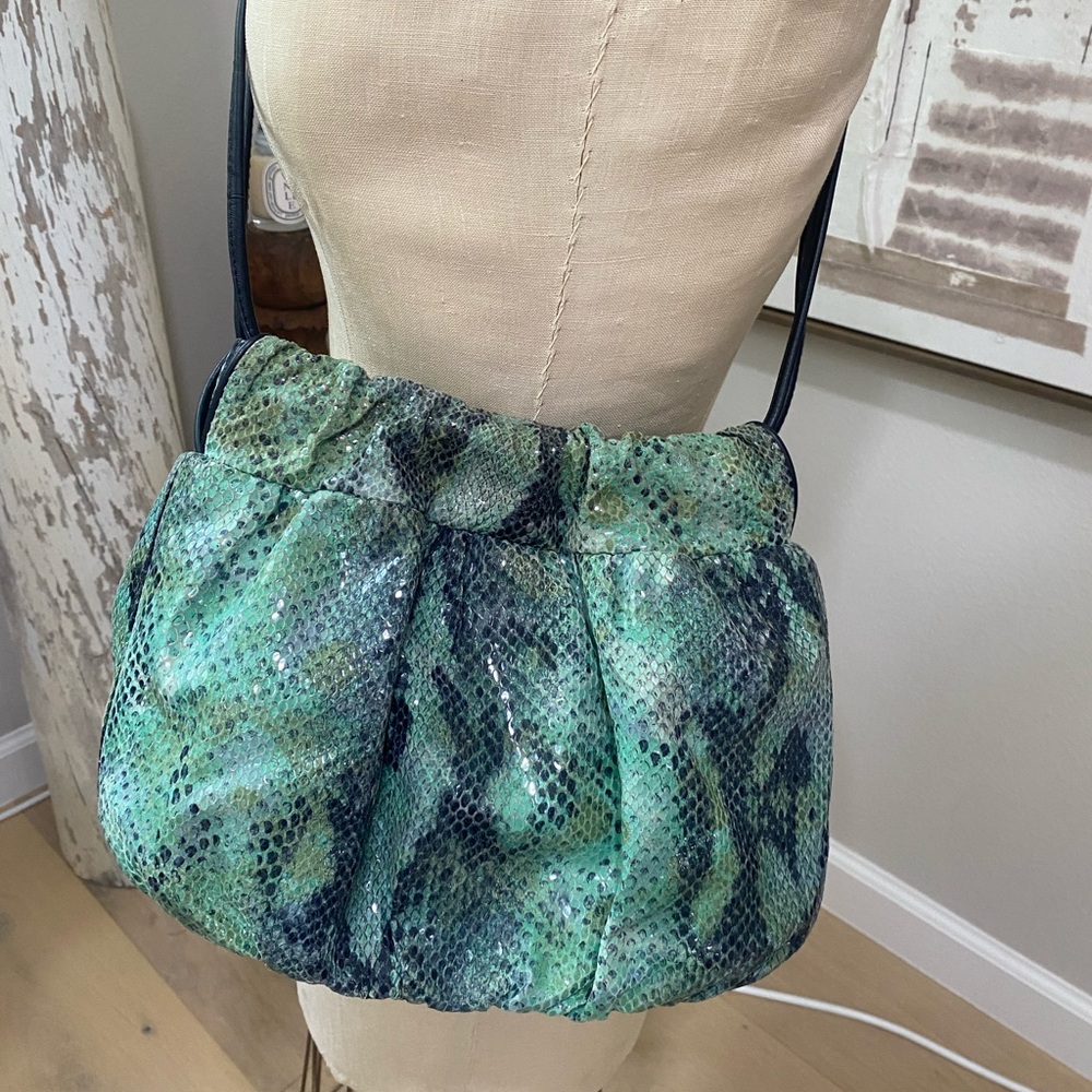 Rita Diana for Mylinka Faux Brushed Snakeskin Handbag